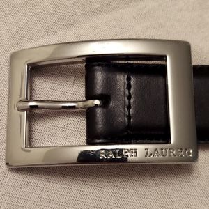 Ralph Lauren black belt, made with Italian leather.